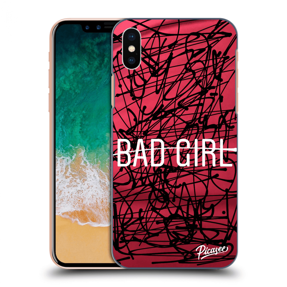 Crna Silikonska Maskica Za Apple IPhone X/XS - Bad Girl