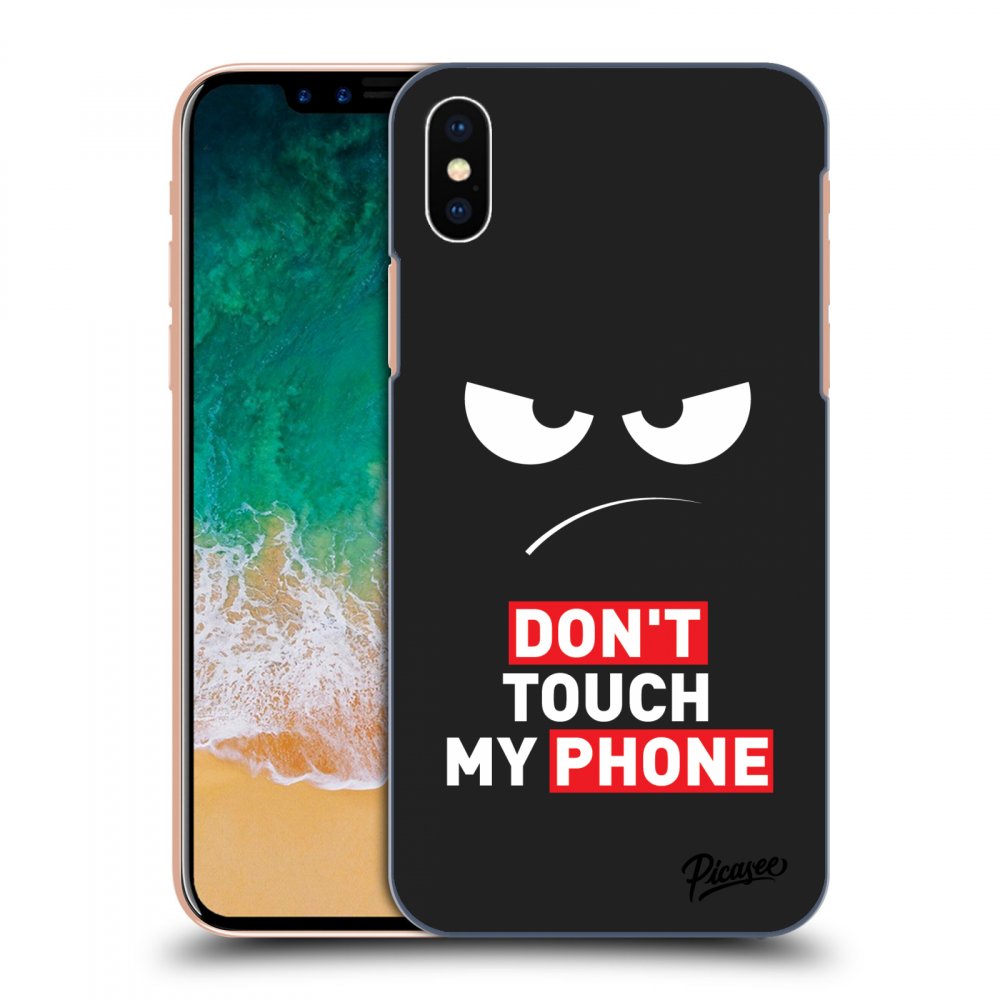 Crna Silikonska Maskica Za Apple IPhone X/XS - Angry Eyes - Transparent