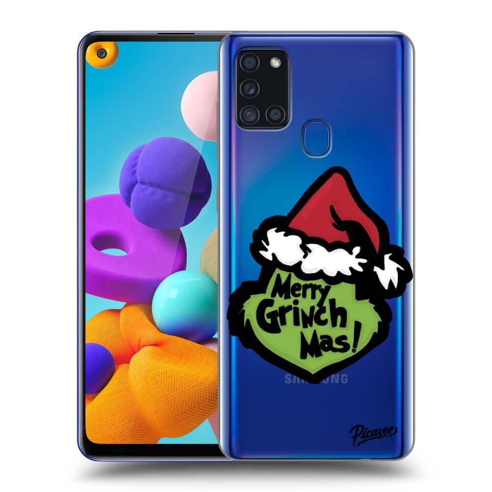 Silikonska Prozirna Maskica Za Samsung Galaxy A21s - Grinch 2