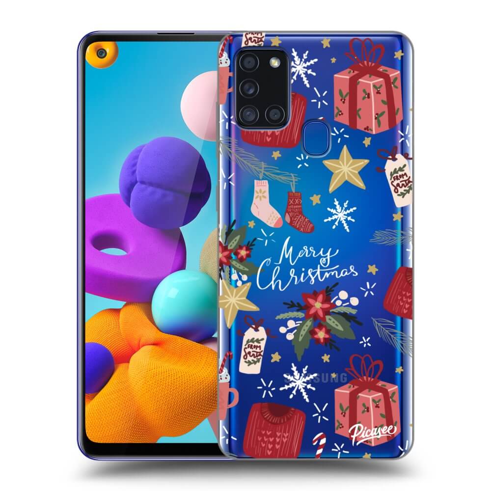 Silikonska Prozirna Maskica Za Samsung Galaxy A21s - Christmas