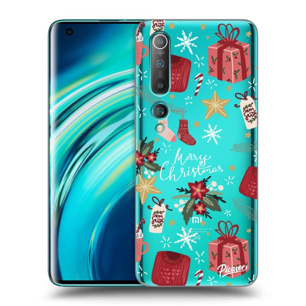 Silikonska Prozirna Maskica Za Xiaomi Mi 10 - Christmas