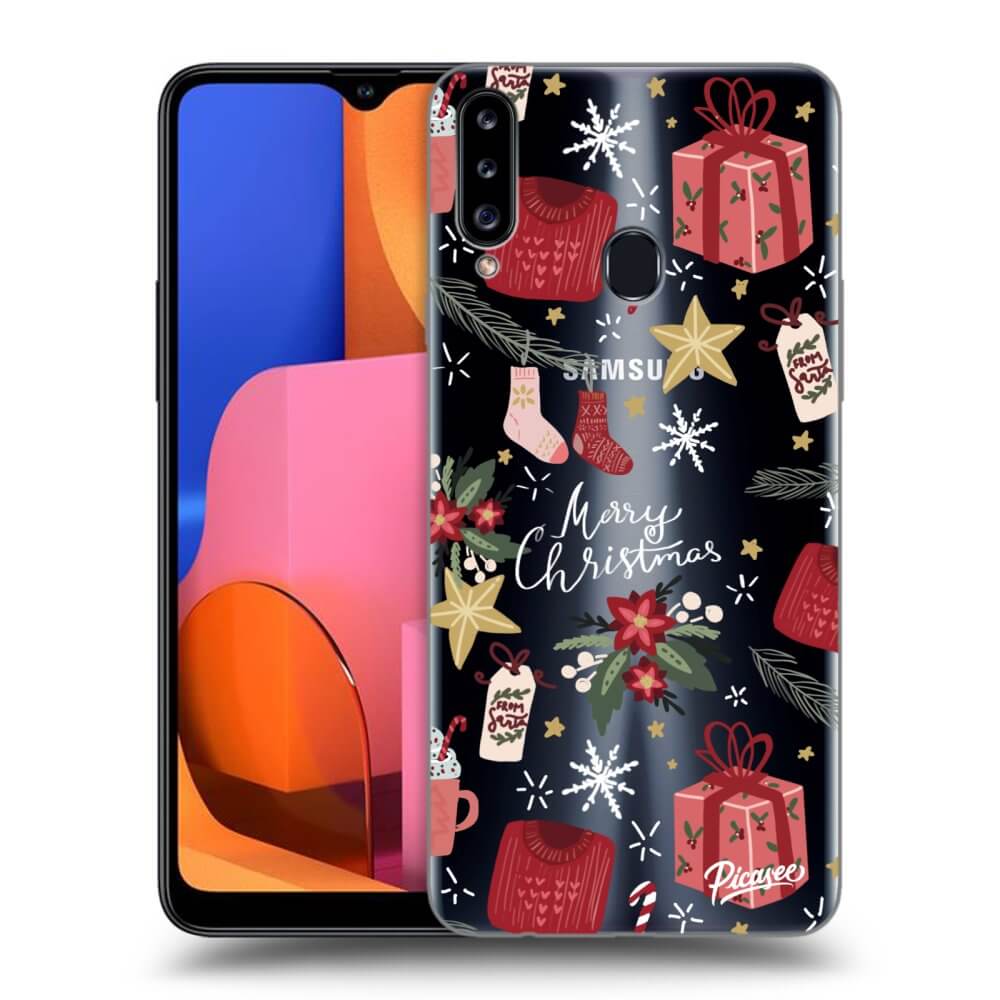 Silikonska Prozirna Maskica Za Samsung Galaxy A20s - Christmas