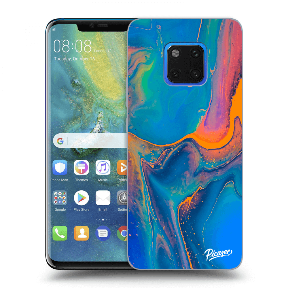 Silikonska Prozirna Maskica Za Huawei Mate 20 Pro - Rainbow