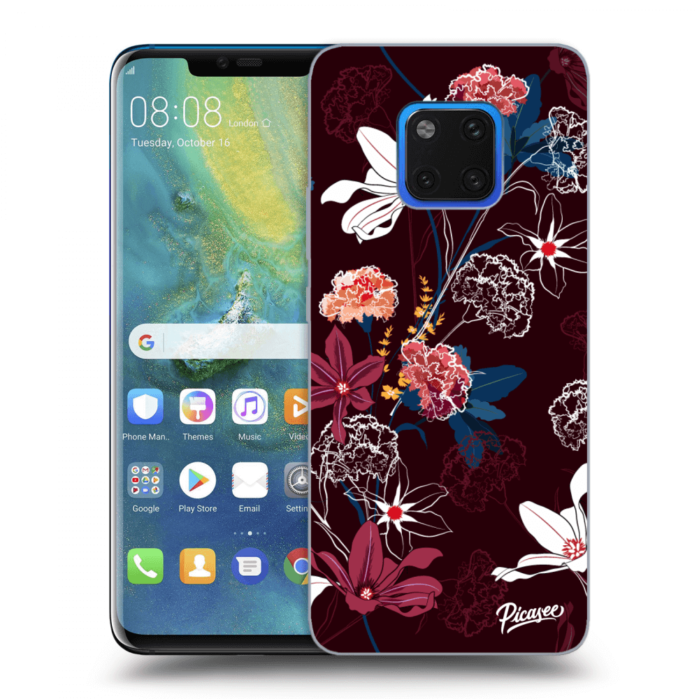 Silikonska Prozirna Maskica Za Huawei Mate 20 Pro - Dark Meadow