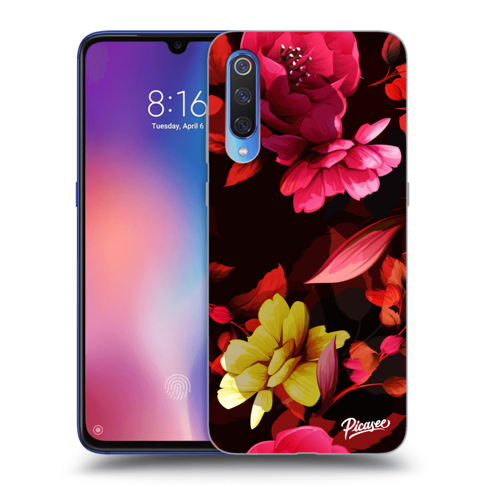 Silikonska Prozirna Maskica Za Xiaomi Mi 9 - Dark Peonny