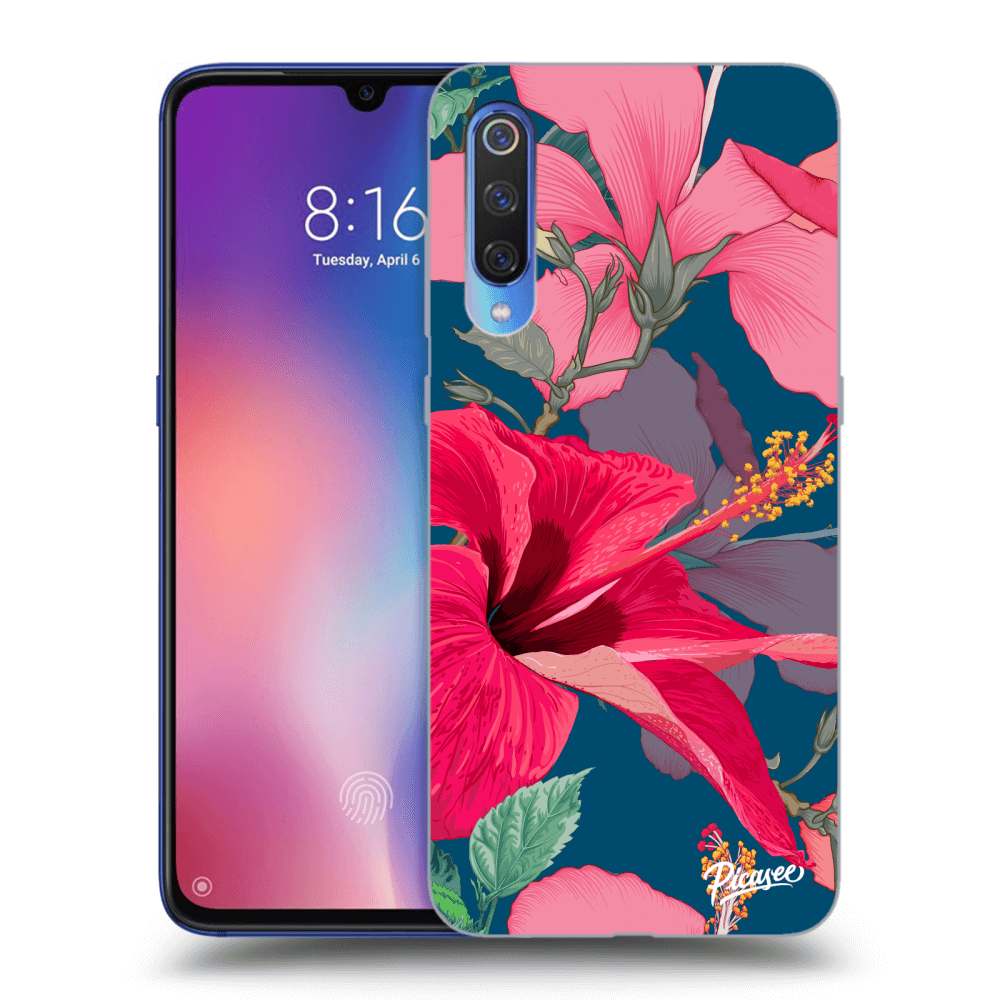 Crna Silikonska Maskica Za Xiaomi Mi 9 - Hibiscus