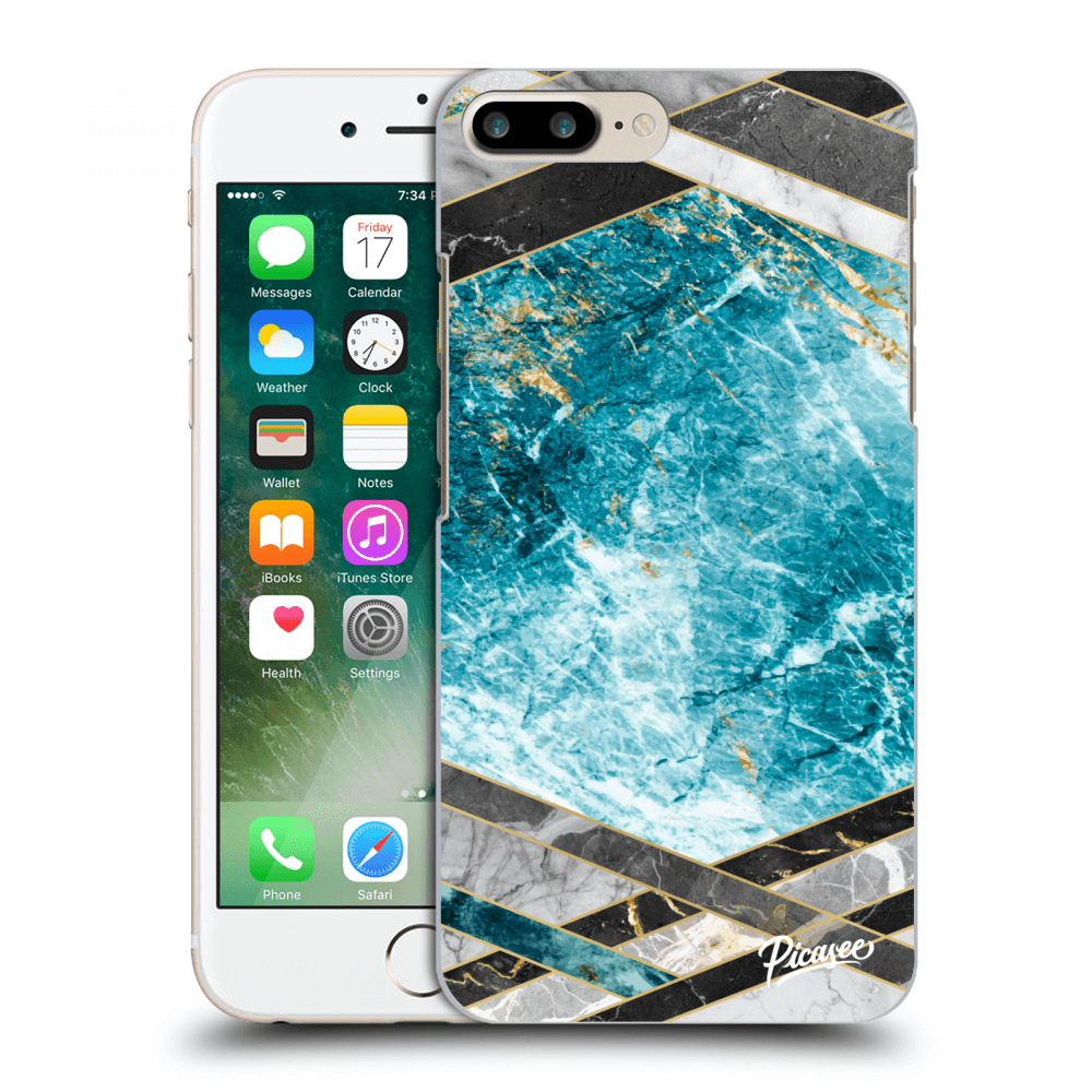 Crna Silikonska Maskica Za Apple IPhone 8 Plus - Blue Geometry