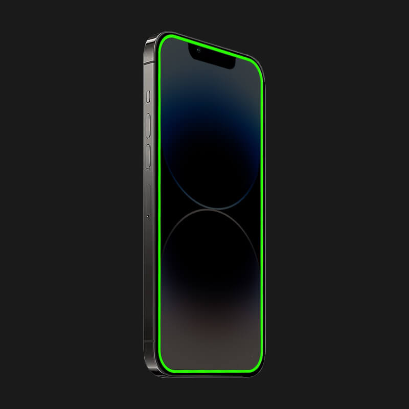 3x Zaštitno Kaljeno Staklo S Okvirom Svjetlećim U Mraku Za Apple IPhone SE 2020 - Rumena